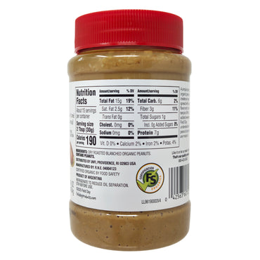 Field Day Organic Crunchy Unsalted Peanut Butter - 16 oz.
