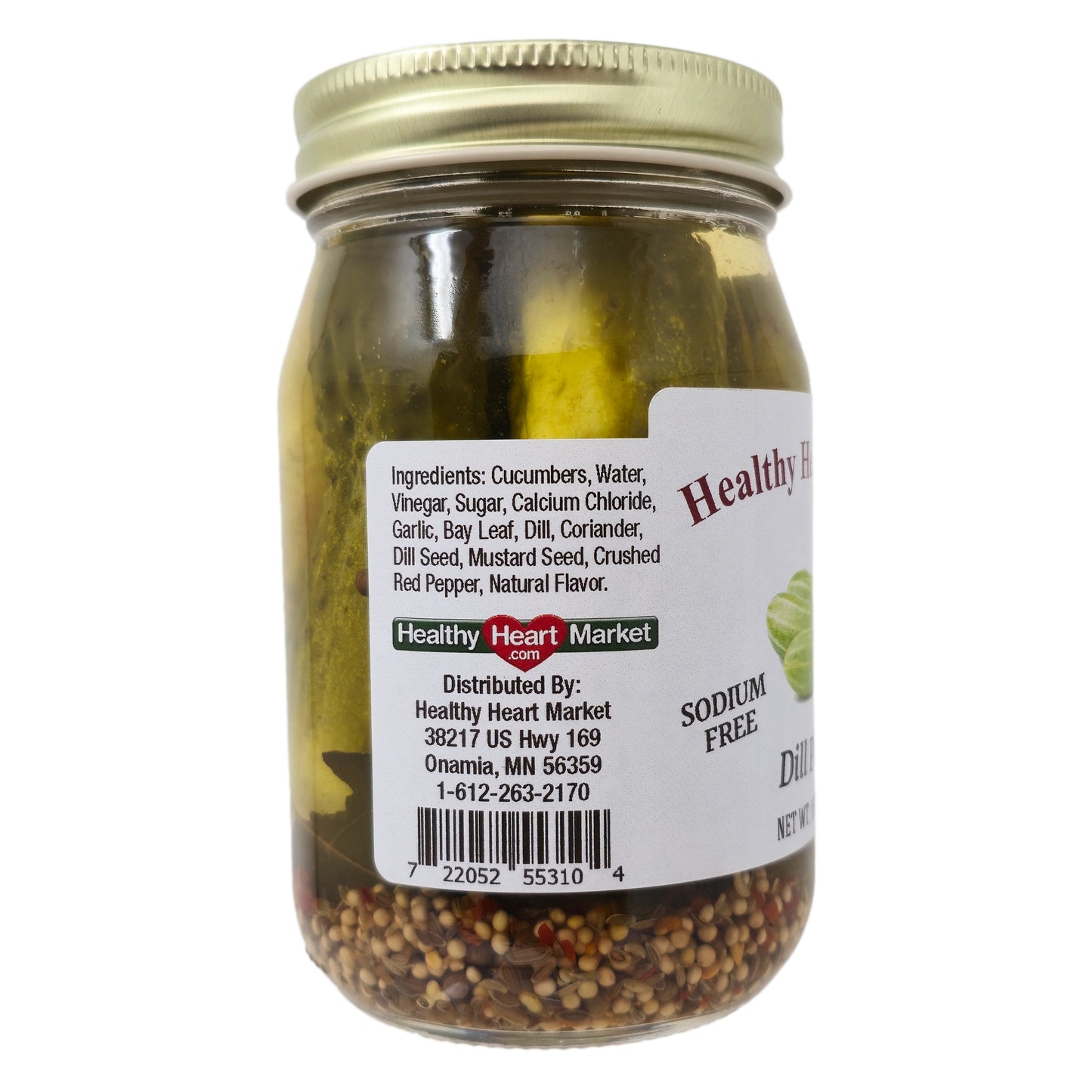 Healthy Heart Market Sodium Free Dill Pickles - 16oz.