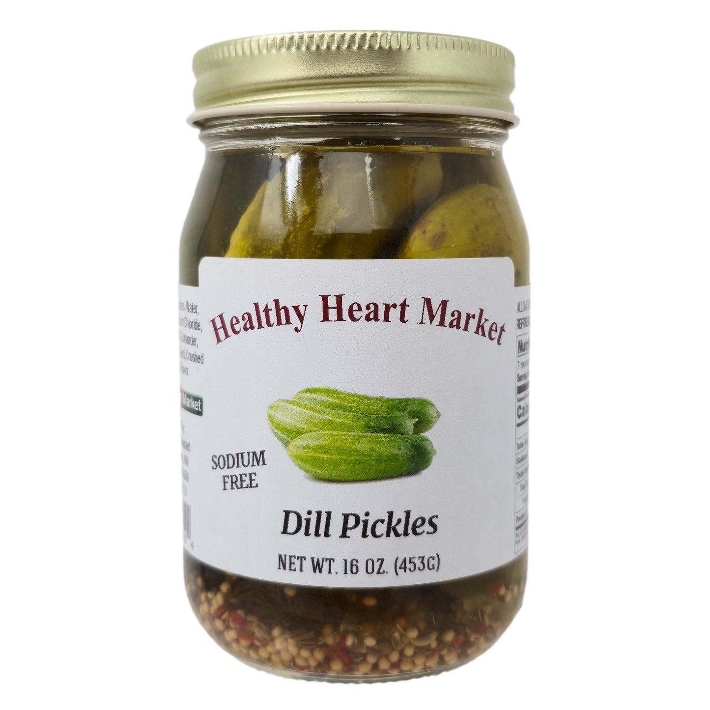 Healthy Heart Market Sodium Free Dill Pickles - 16oz.