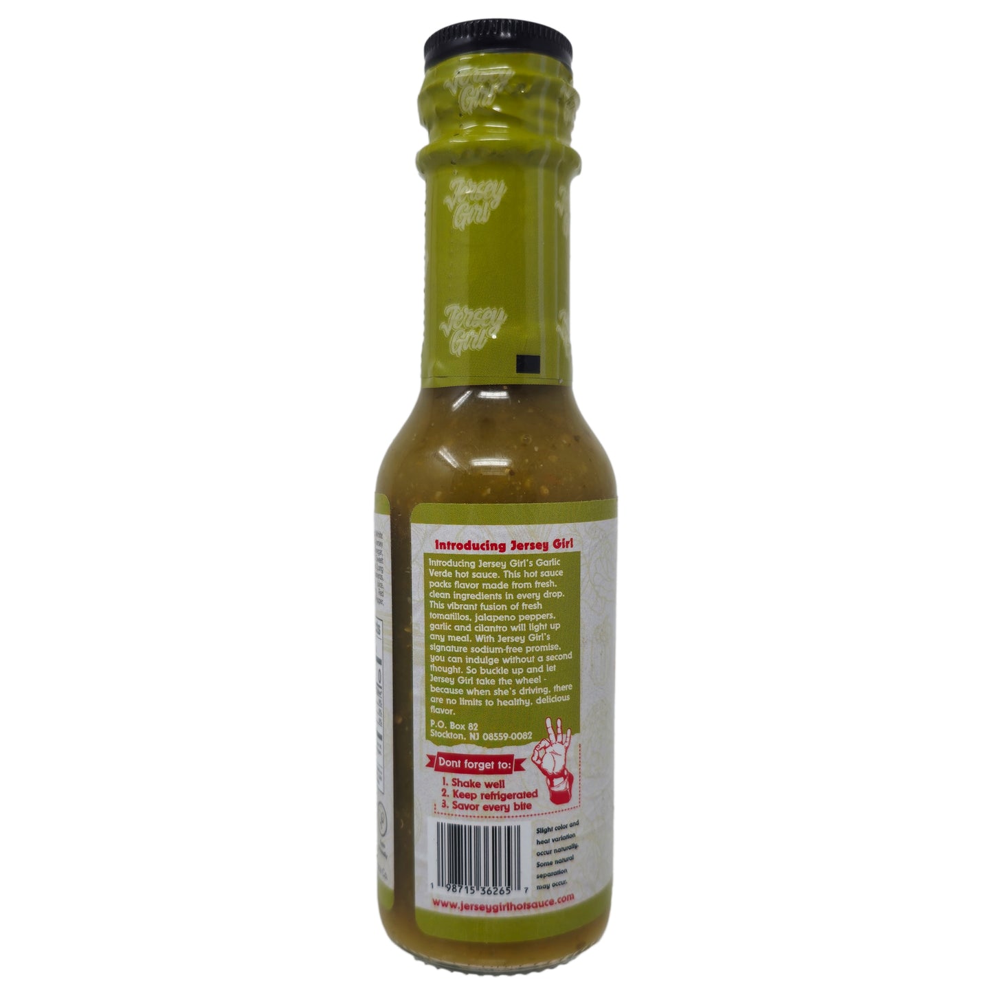 Jersey Girl Garlic Verde Hot Sauce Sodium Free - 5oz.