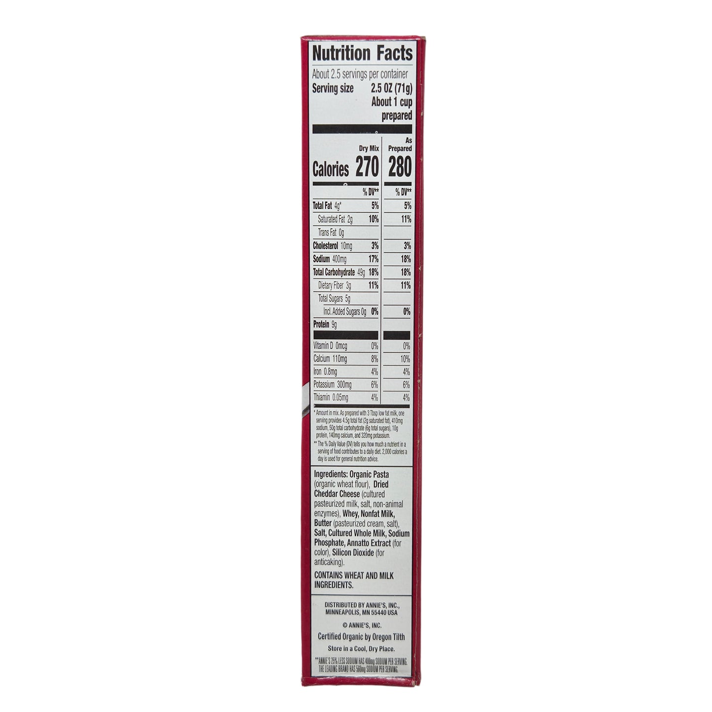 Annie's 25% Less Sodium Macaroni & Cheddar - 6oz.