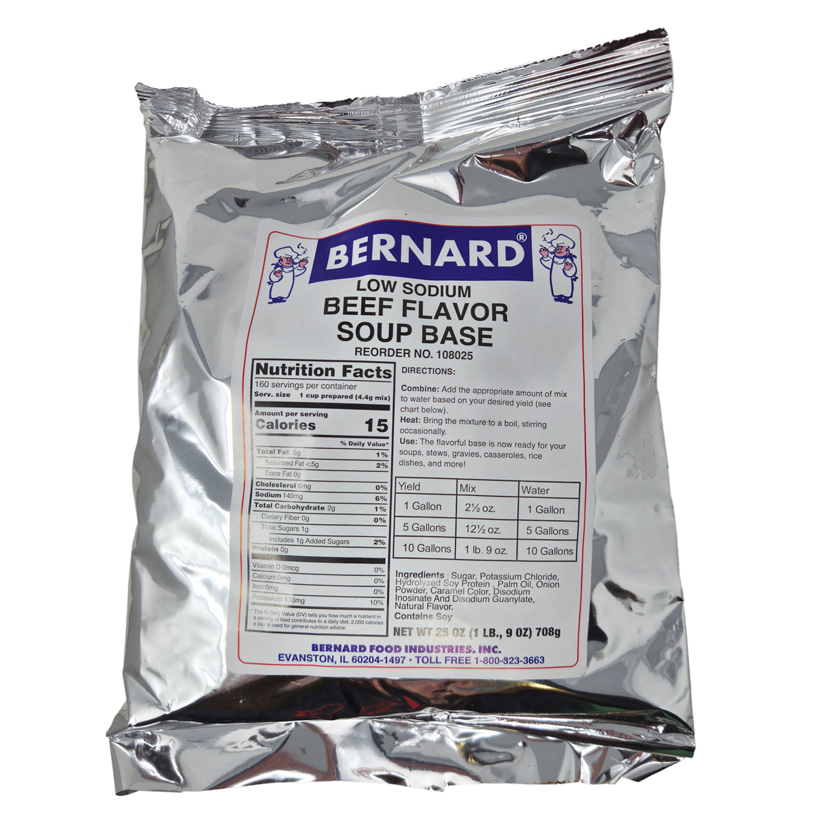 Bernard Low Sodium Beef Flavor Base-25 oz.
