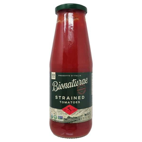 Bionaturae Organic Strained Tomatoes No Salt Added - 24oz. - Healthy Heart  Market