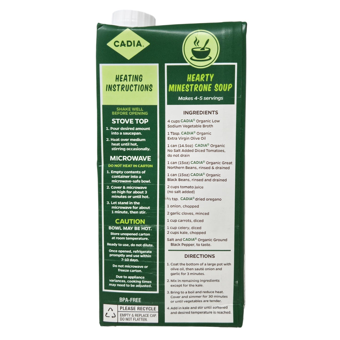 Cadia Organic Low Sodium Vegetable Broth - 32oz.