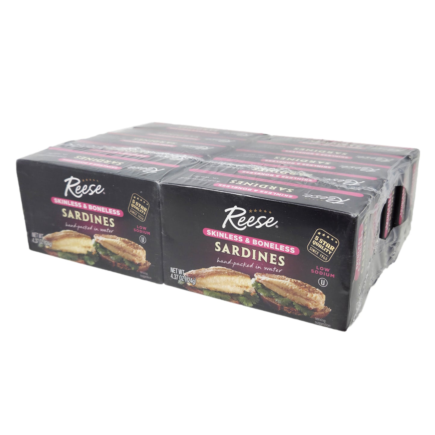 Case of 10 Reese Skinless & Boneless Low Sodium Sardines