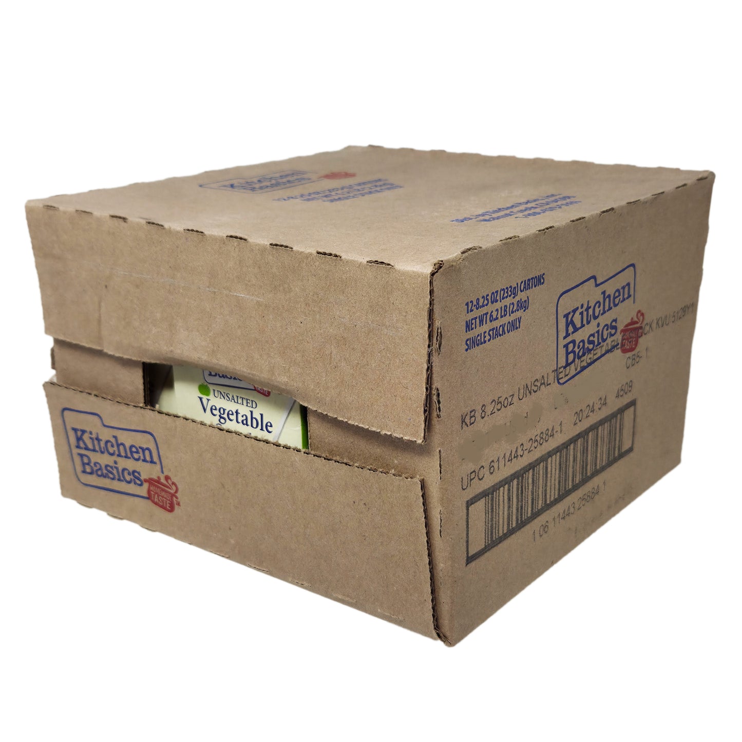 Case of 12 Kitchen Basics Unsalted Vegetable Broth - 8.25oz.