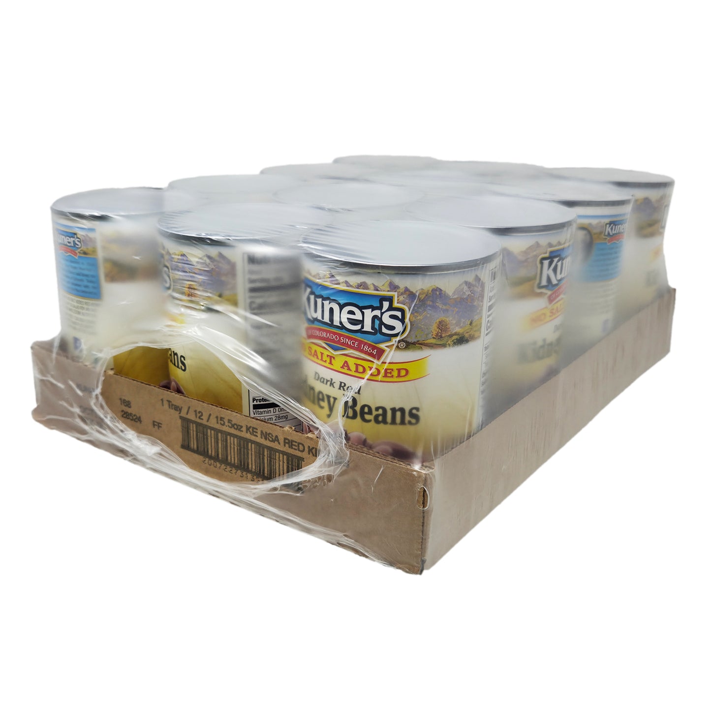 Case of 12 Kuner's Dark Red Kidney Beans- No Added Salt - 15 oz.