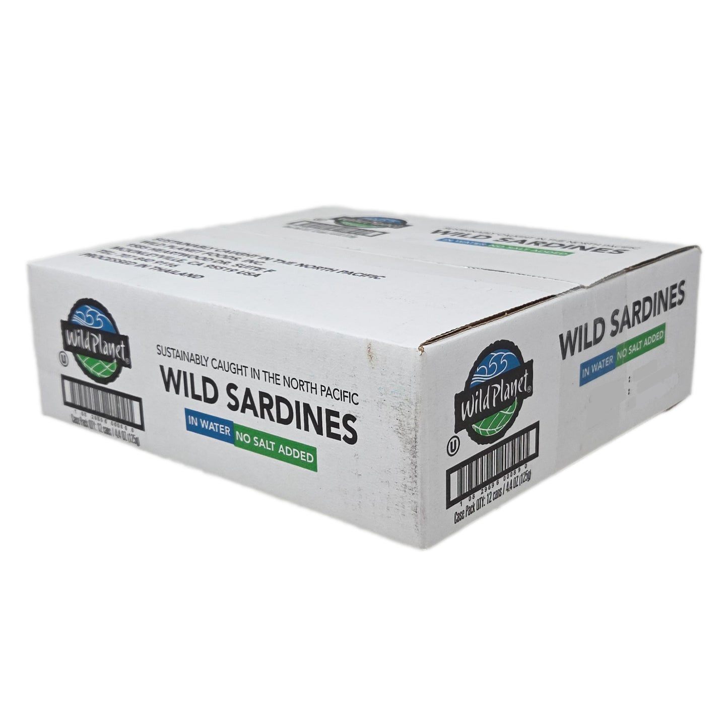 Case of 12 Wild Planet No Salt Added Sardines In Water 4.4oz