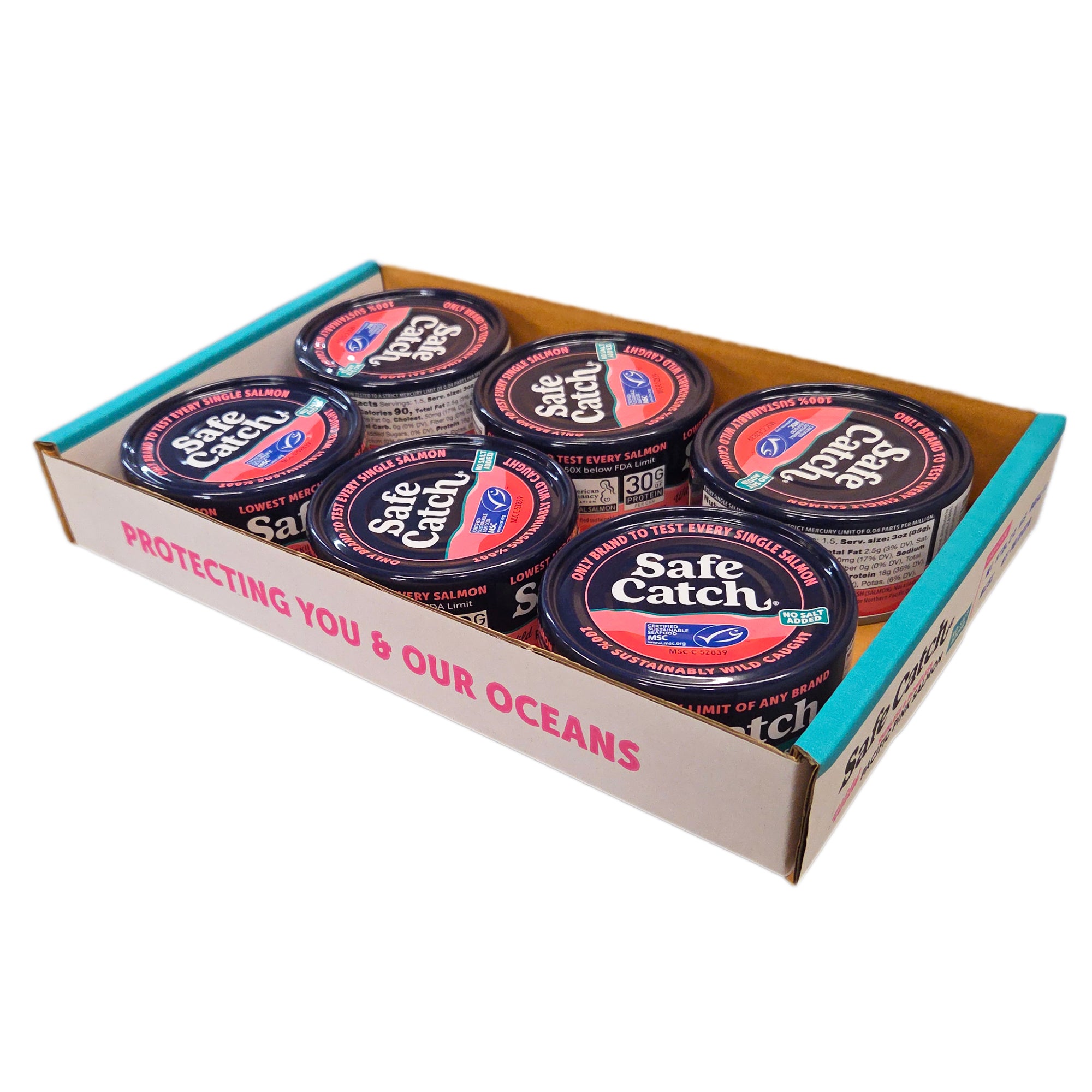 Case of 6 Safe Catch No Salt Added Pink Salmon - Healthy Heart Market