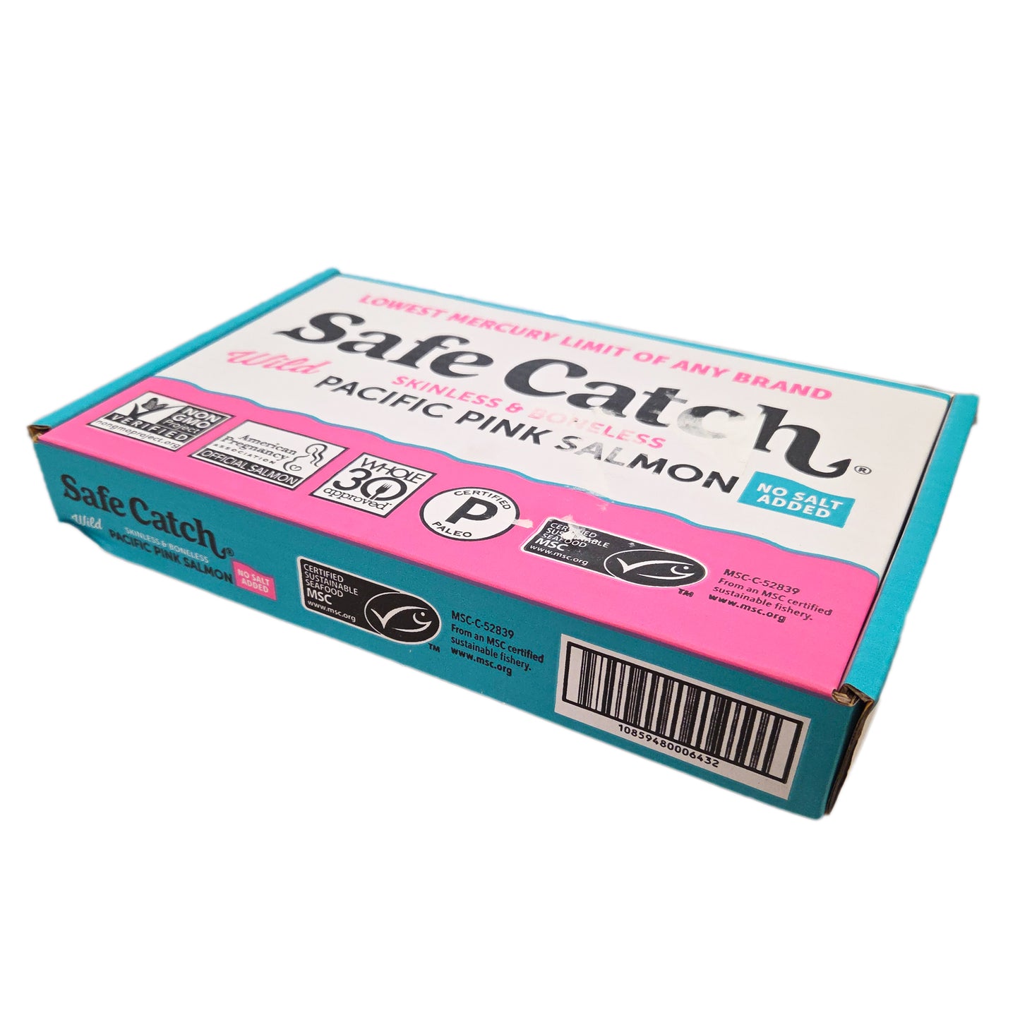 Case of 6 Safe Catch No Salt Added Pink Salmon - Healthy Heart Market