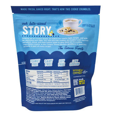 Cooper Street Snacks Twice Baked Blueberry Lemon Cookies - 5oz.