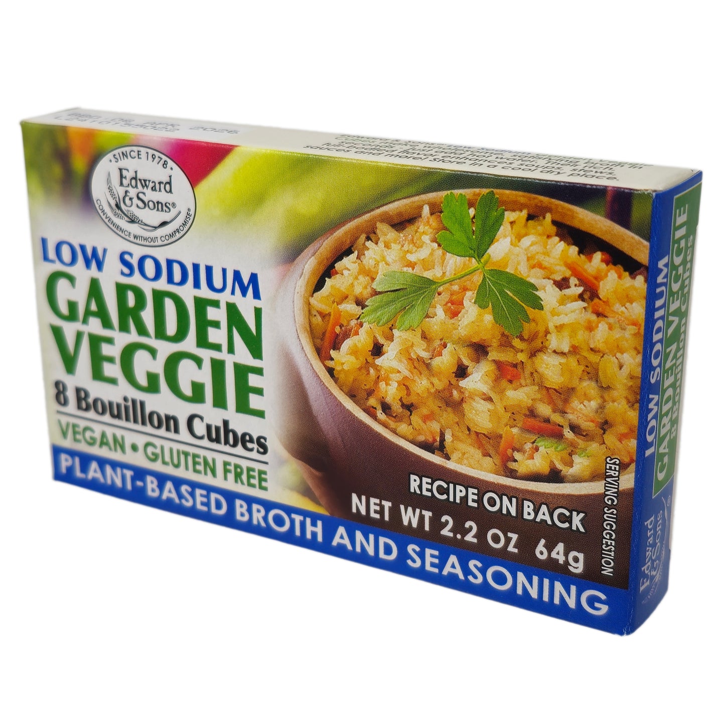 Edward & Sons Low Sodium Garden Veggie Bouillon Cubes - 2.2oz.