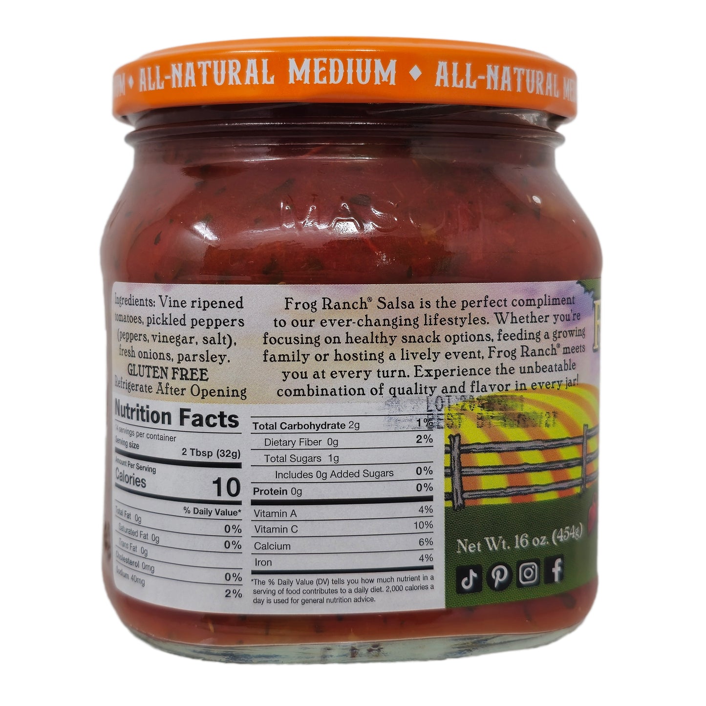 Frog Ranch Medium Salsa-16 oz.