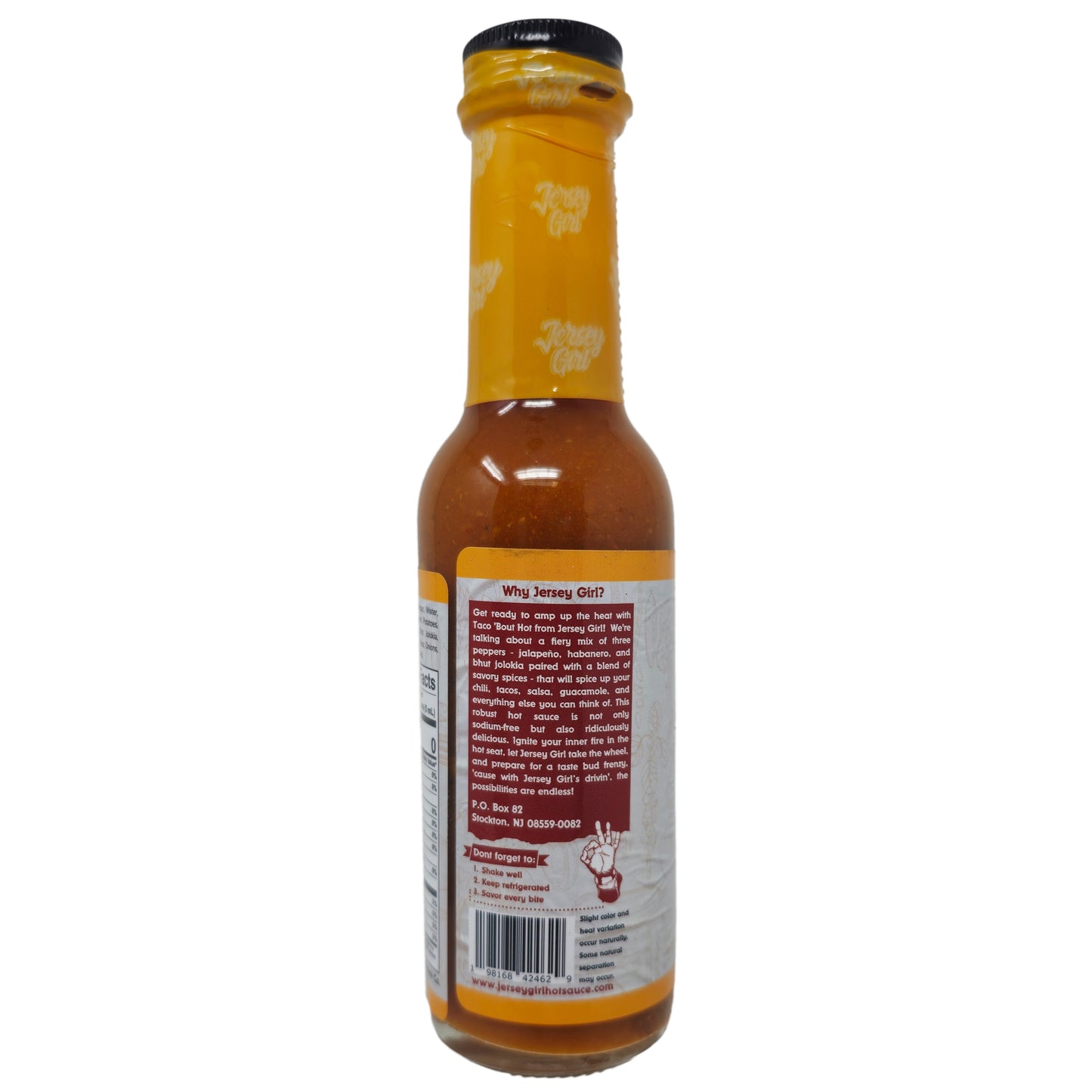 Jersey Girl Taco 'Bout Hot Sauce Sodium Free - 5oz