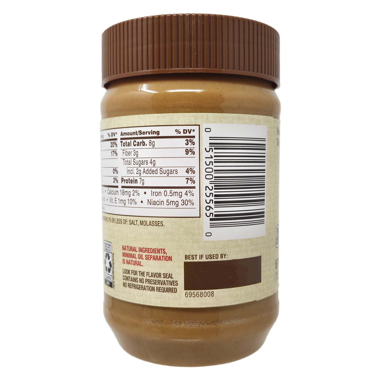 Jif Low Sodium Natural Creamy Peanut Butter - 16oz.