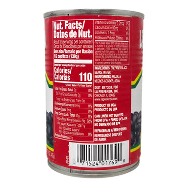 La Preferida Low Sodium Black Beans - 15oz.