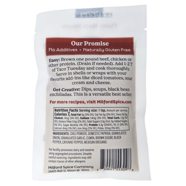 Milford Spice Co. Taco Tuesday Salt Free Seasoning - 2 oz