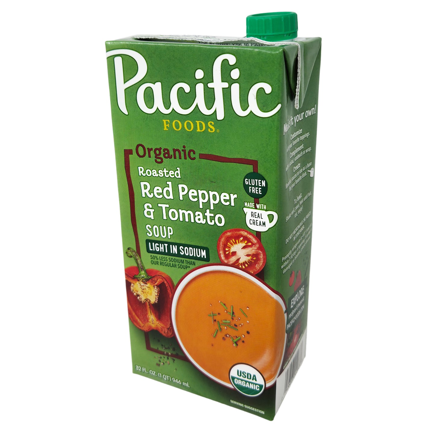 Pacific Organic Light in Sodium Roasted Red Pepper & Tomato Soup - 32oz.