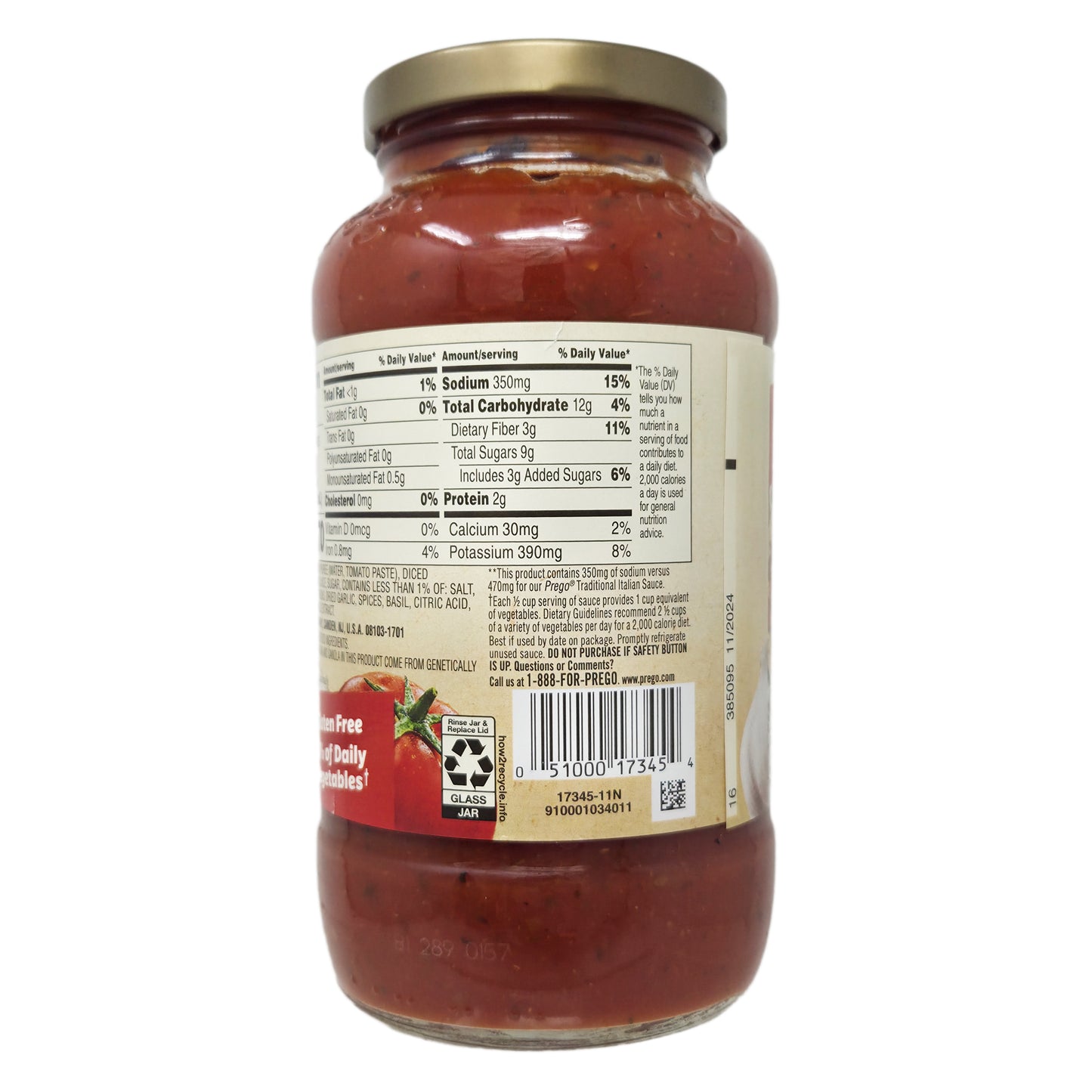 Prego Lower Sodium Traditional Italian Sauce - 23.5oz