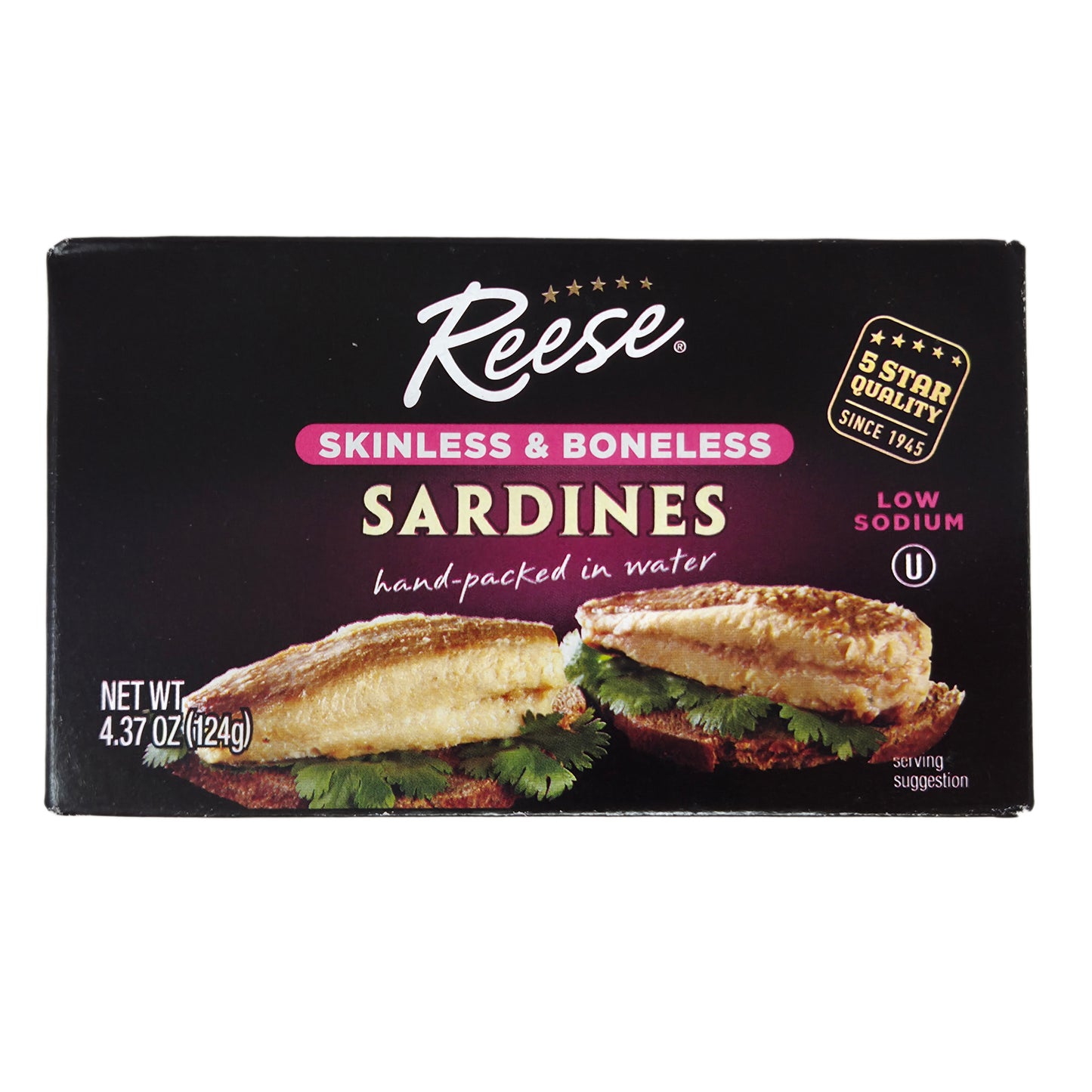 Reese Skinless & Boneless Low Sodium Sardines - 4.375oz.
