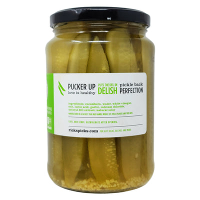 Rick's Picks Classic Sours Low Sodium Dill Pickle Spears - 24oz