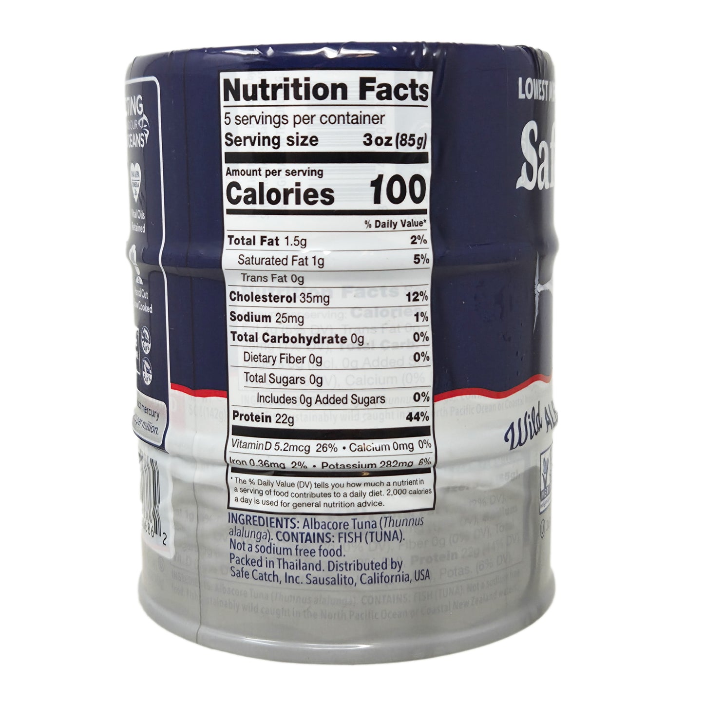 3pk - Safe Catch No Salt Added Wild Albacore Tuna - 5oz.
