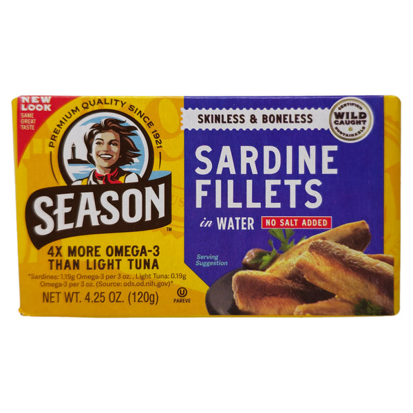 Season's Brand Sardines No Salt Added Healthy Heart Market