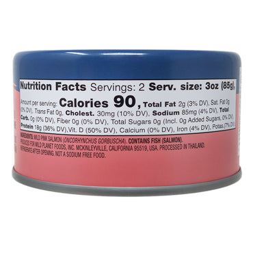 Wild Planet No Salt Added Salmon - 6oz.