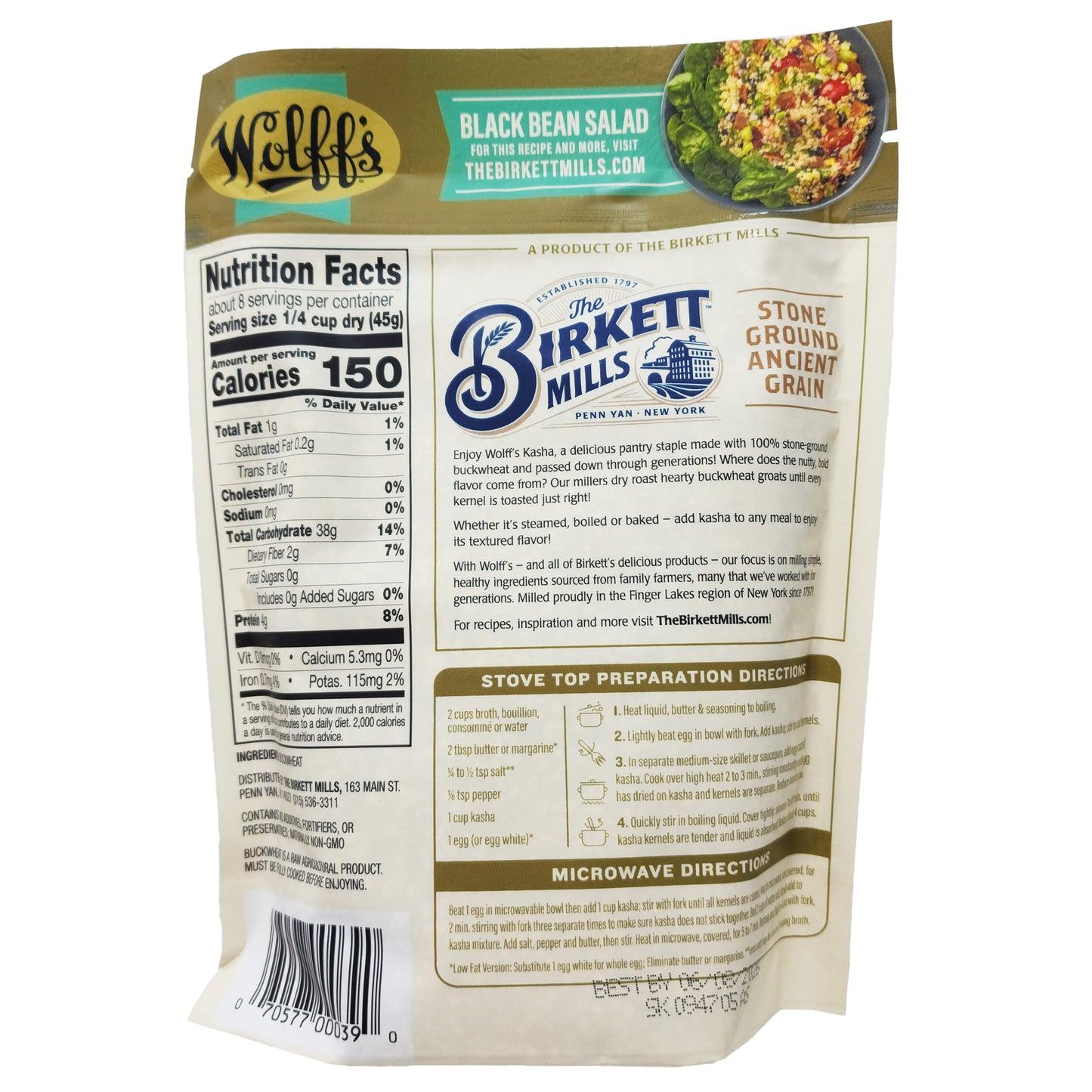Wolff's Kasha Roasted Buckwheat - 13oz.