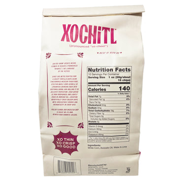 Xochitl No Salt Corn Chips-10 oz