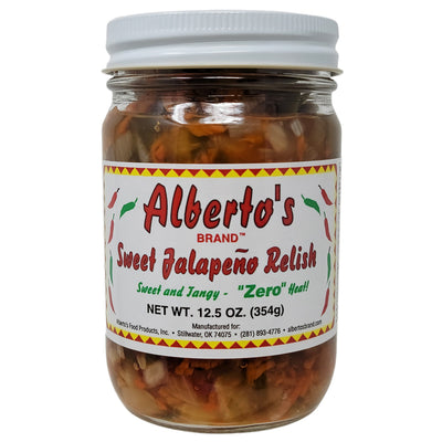 Alberto's Sweet Jalapeno Relish -Sweet and Tangy-12.5 oz.