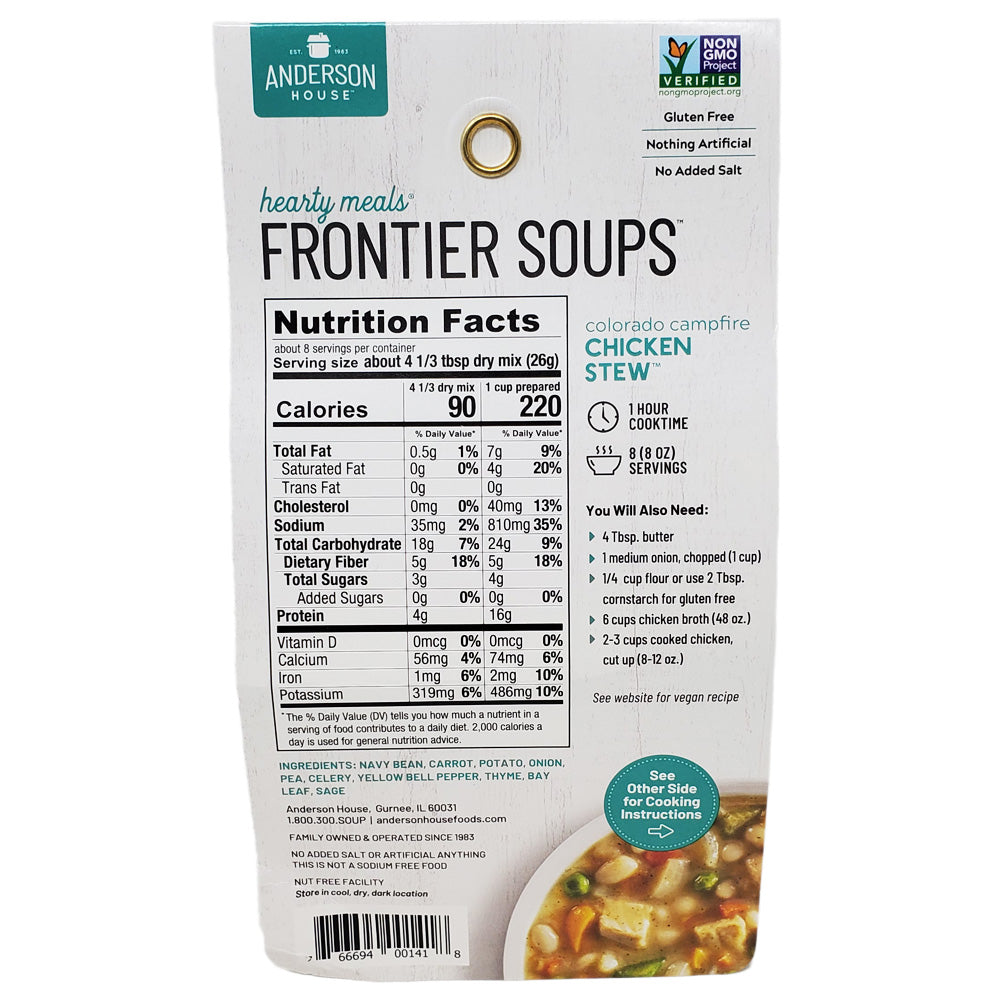 Frontier Colorado Campfire Chicken Stew Mix-7 oz. - Healthy Heart Market