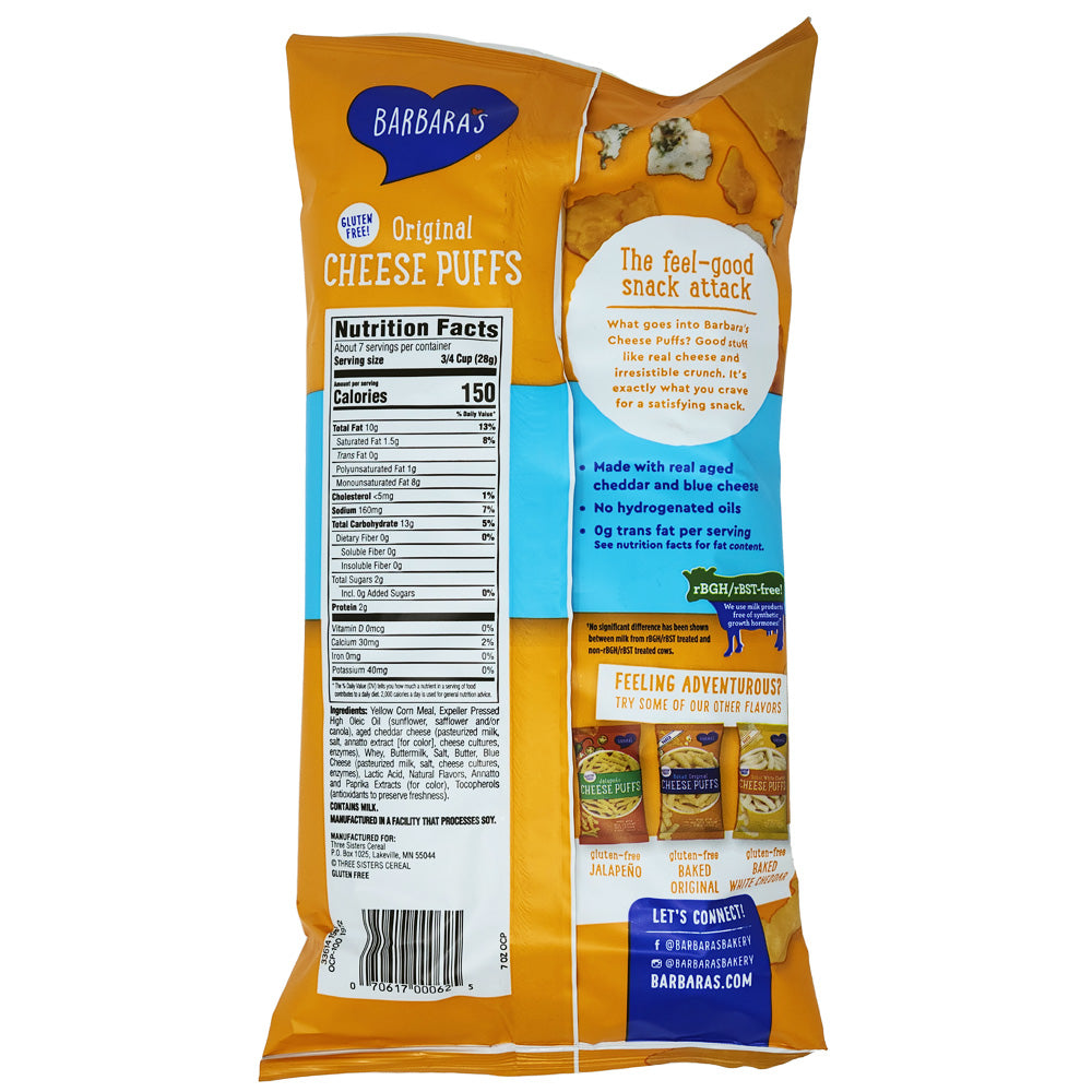 Barbara's Bakery Original Cheese Puffs-7 oz. - Healthy Heart Market