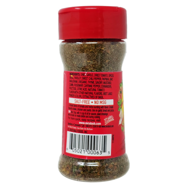 Dash Salt-Free Seasoning Blend, Tomato, Basil and Garlic, 2 Ounce (Pack of 12)