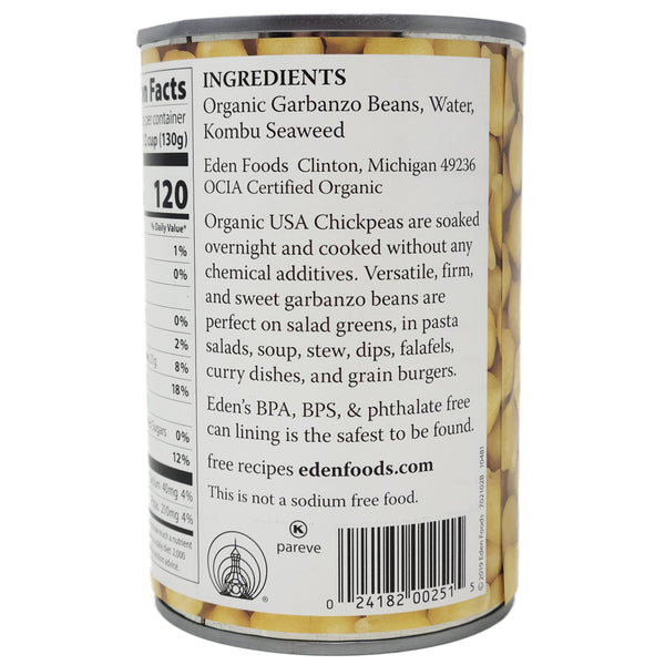 Eden No Salt Added Garbanzo Beans15 oz. Healthy Heart Market