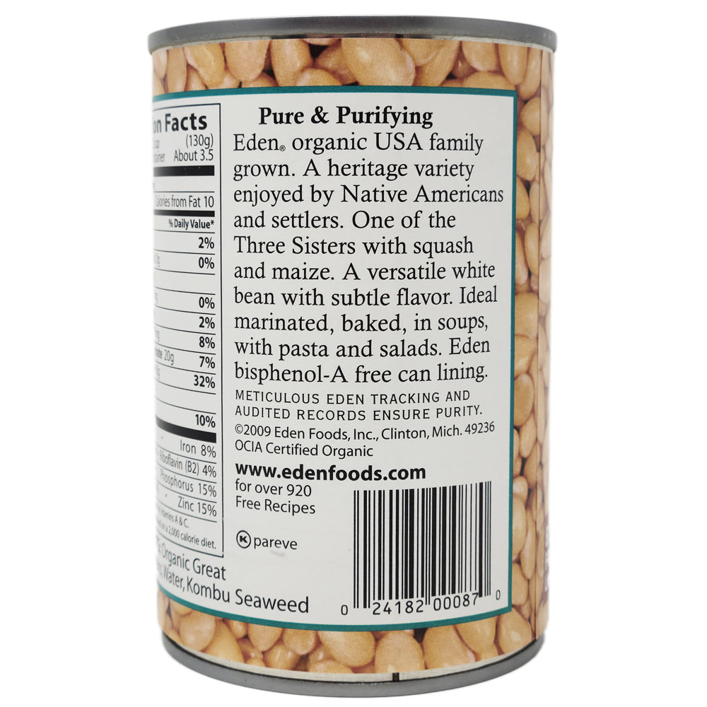 Eden No Salt Added Great Northern Beans-15 oz.