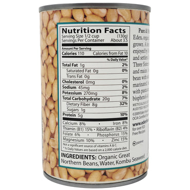 Eden No Salt Added Great Northern Beans-15 oz.