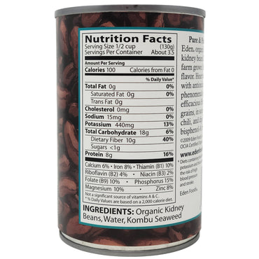 Eden No Salt Added Kidney Beans-15 oz.