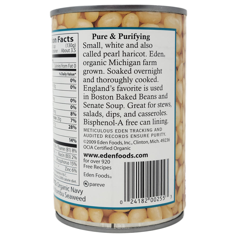 Eden No Salt Added Navy Beans-15 oz.