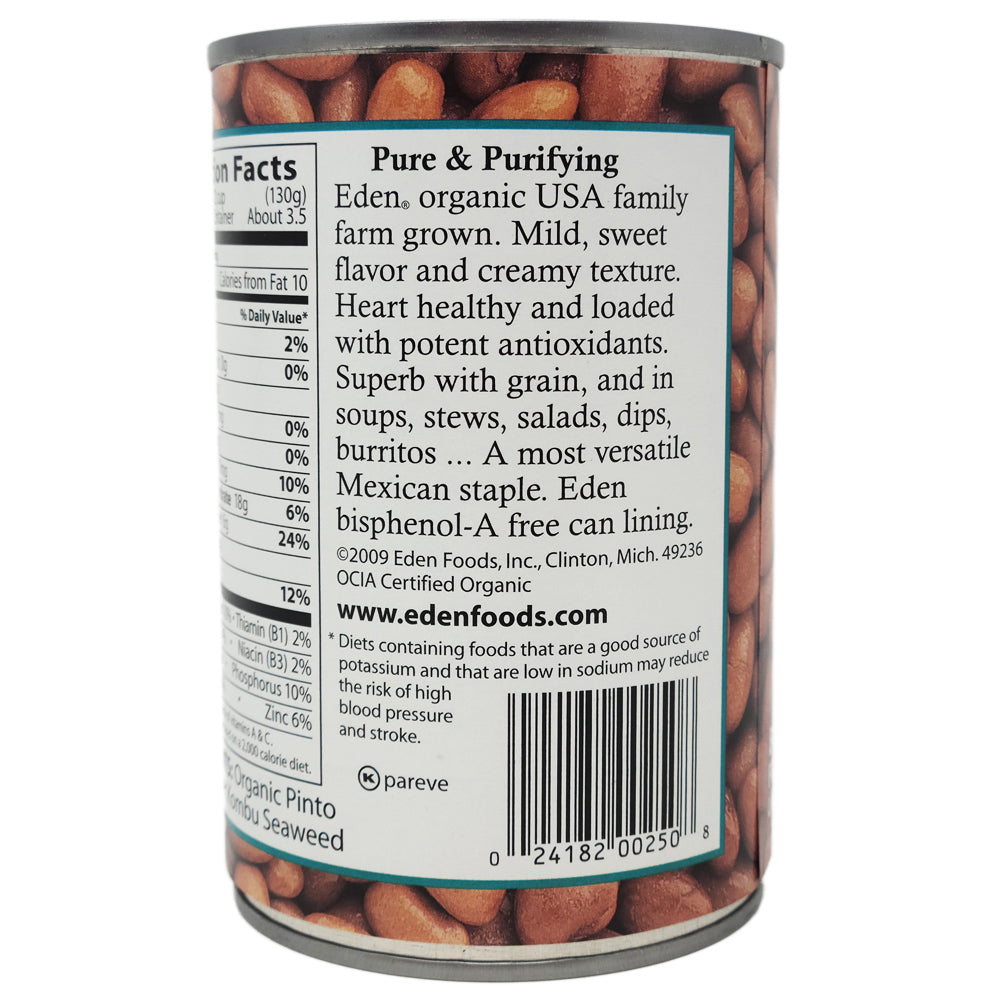 Eden No Salt Added Pinto Beans-15 oz.