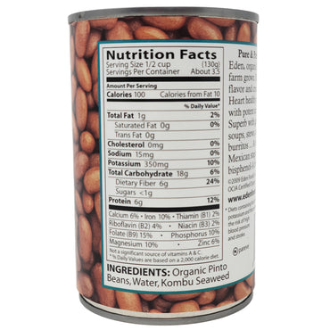 Eden No Salt Added Pinto Beans-15 oz.