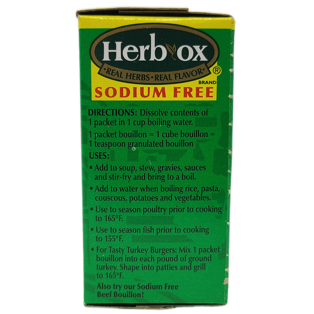Herb-Ox Chicken Bouillon 8 packet box-1.2 oz.
