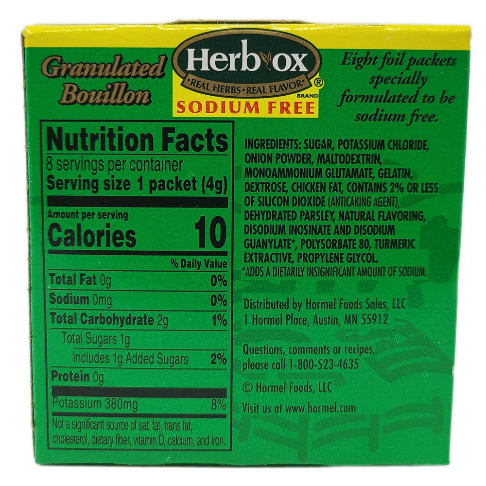 Herb-Ox Chicken Bouillon 8 packet box-1.2 oz.
