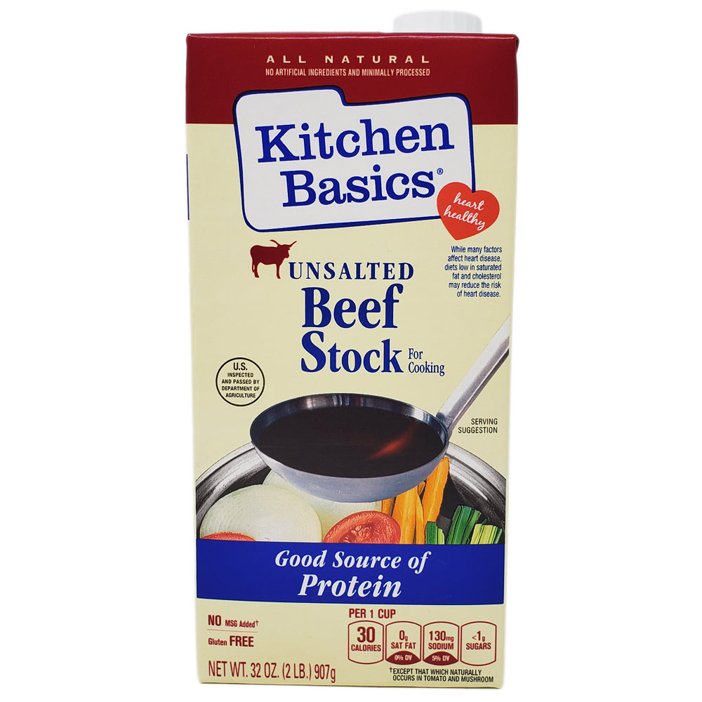 Kitchen Basics Unsalted Beef Flavor Cooking Stock – Healthy Heart 