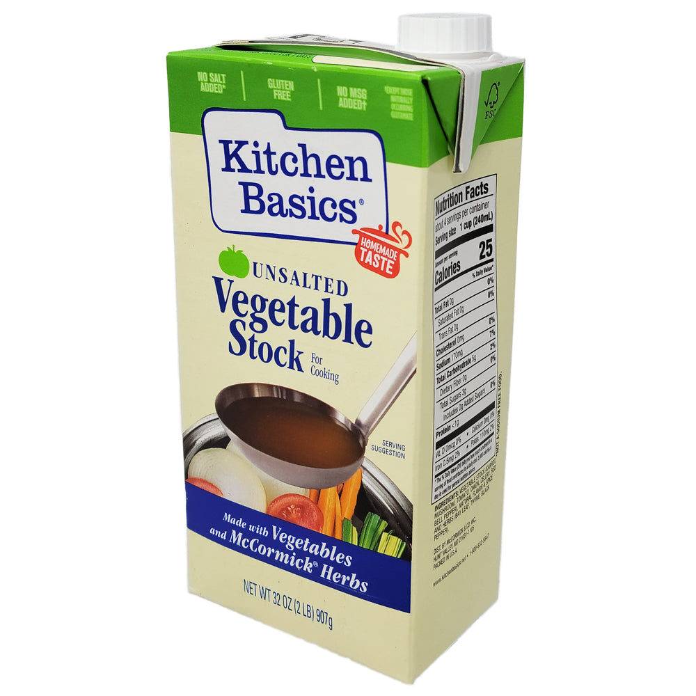 Kitchen Basics Unsalted Vegetable Stock - 32oz