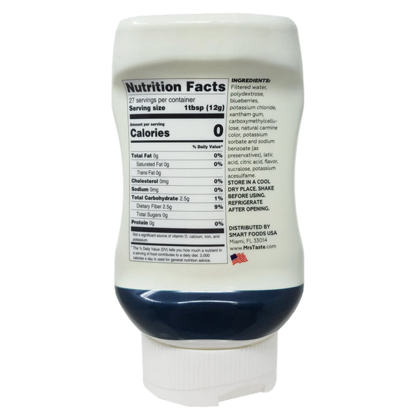 Mrs Taste Zero Sodium Blueberry Syrup 11oz Healthy Heart Market