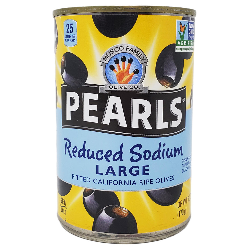 6-Pack Pearls Ripe Pitted Large Black Olives – 6 Oz Cans, Ready To Eat