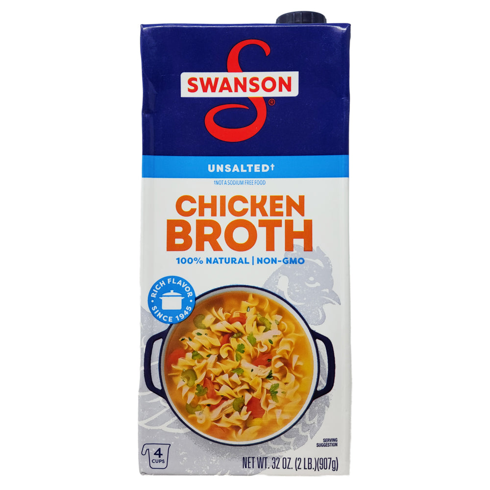 Swanson&rsquo;s Unsalted Chicken Broth - 32oz – Healthy Heart Market