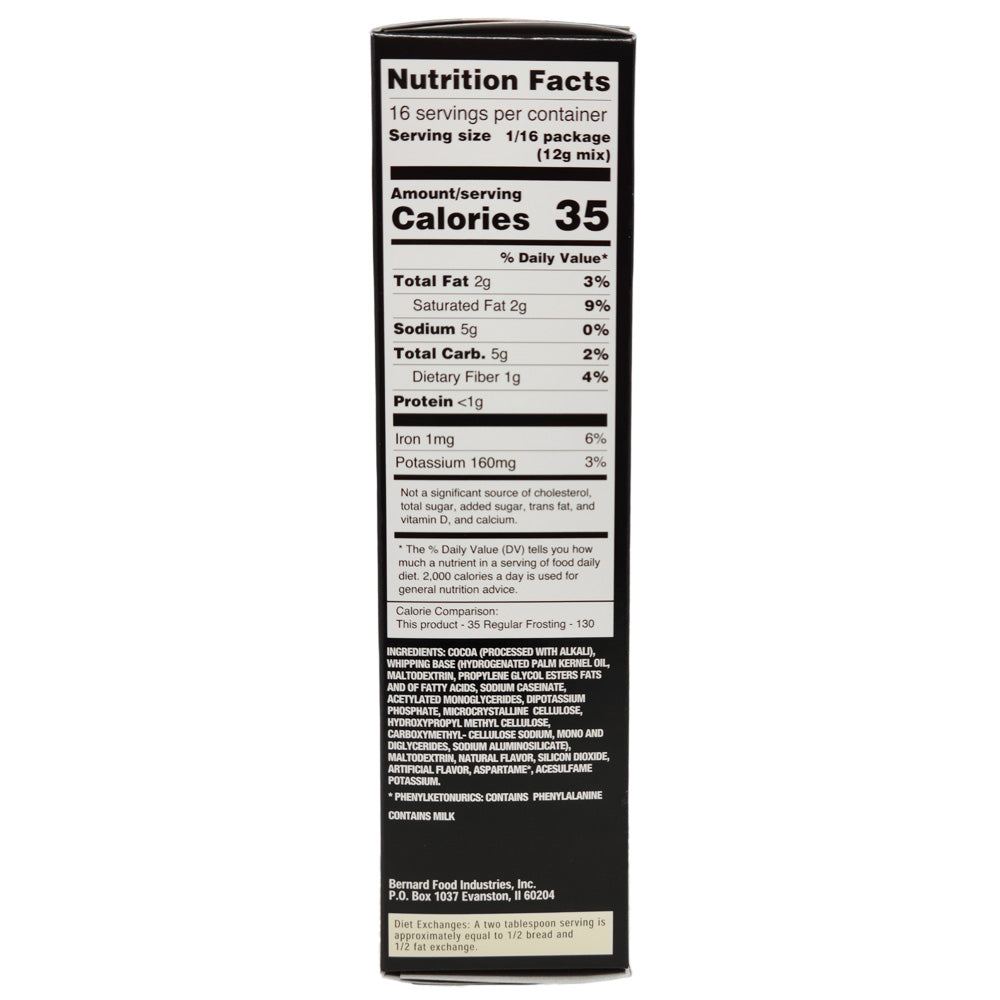 Sweet N' Low Chocolate Frosting Mix-5.25 oz.