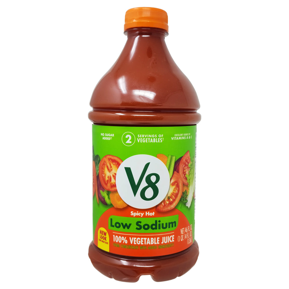 V8 Low Sodium Spicy Hot Vegetable Juice 46oz – Healthy Heart Market